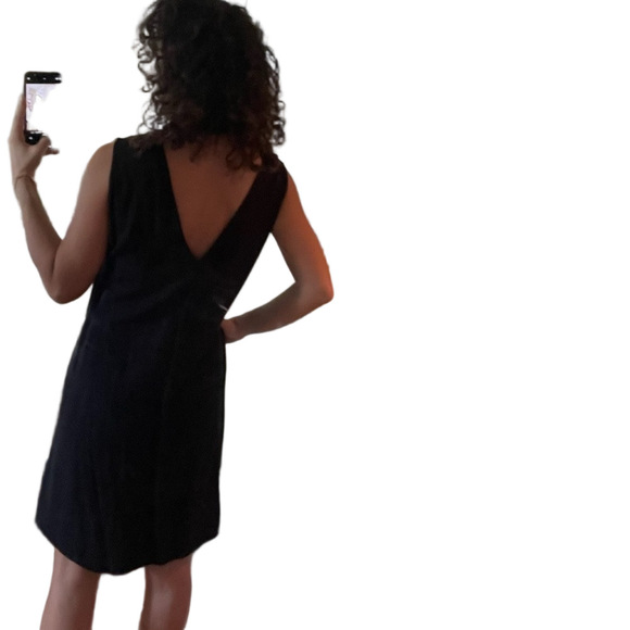 Jesse Kamm Open V-Back Mock Neck Black Dress XS | Collector’s Piece - Picture 10 of 10